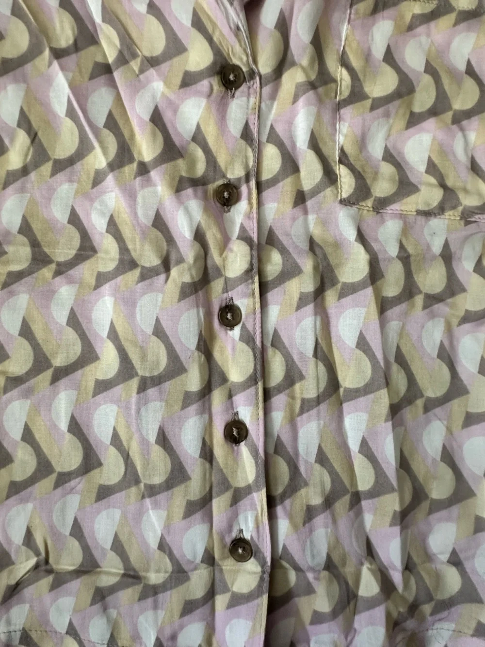 Prana Iguala Retro Geo Short Sleeve Button-Up Top